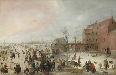 Paisaje invernal cerca de una cervecería de Hendrick Avercamp